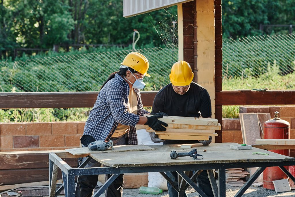Contractors on a Houston job site